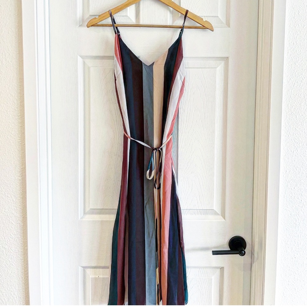 LULUS striped midi dress